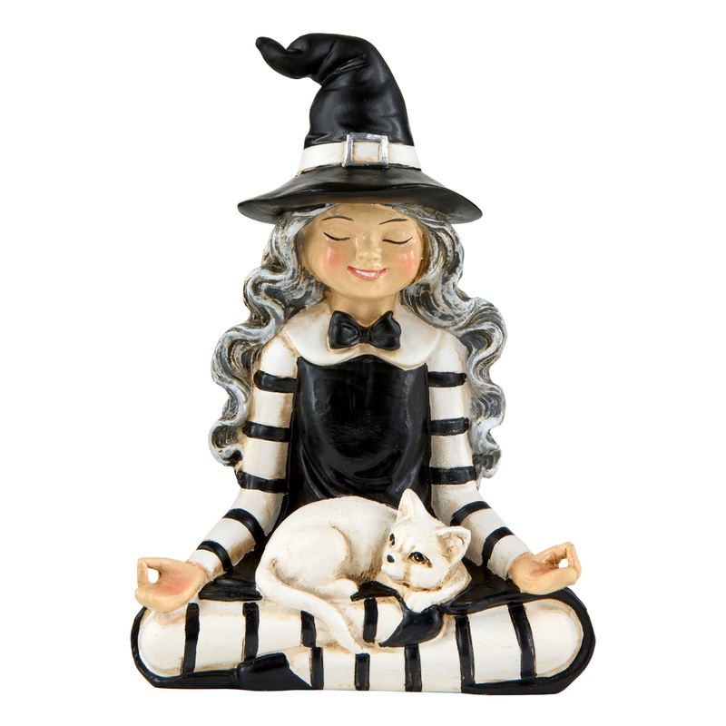 5 in. Halloween Yoga Witch Tabletop Decoration