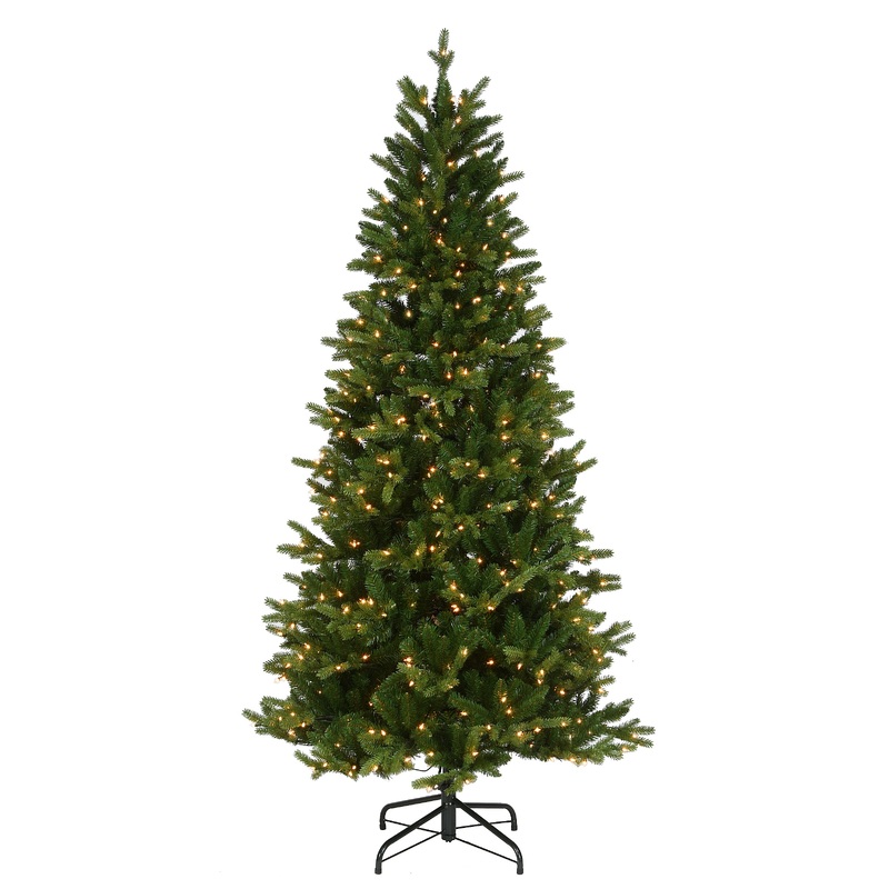 7.5 ft. Pre-Lit Townend Spruce Slim Tree with Clear Lights