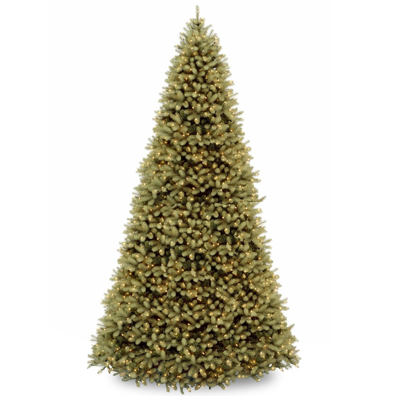 12 ft. Pre-Lit Downswept Douglas Fir Tree with Clear Lights, Plug-In
