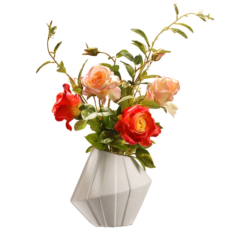 22" Potted Rose Flowers