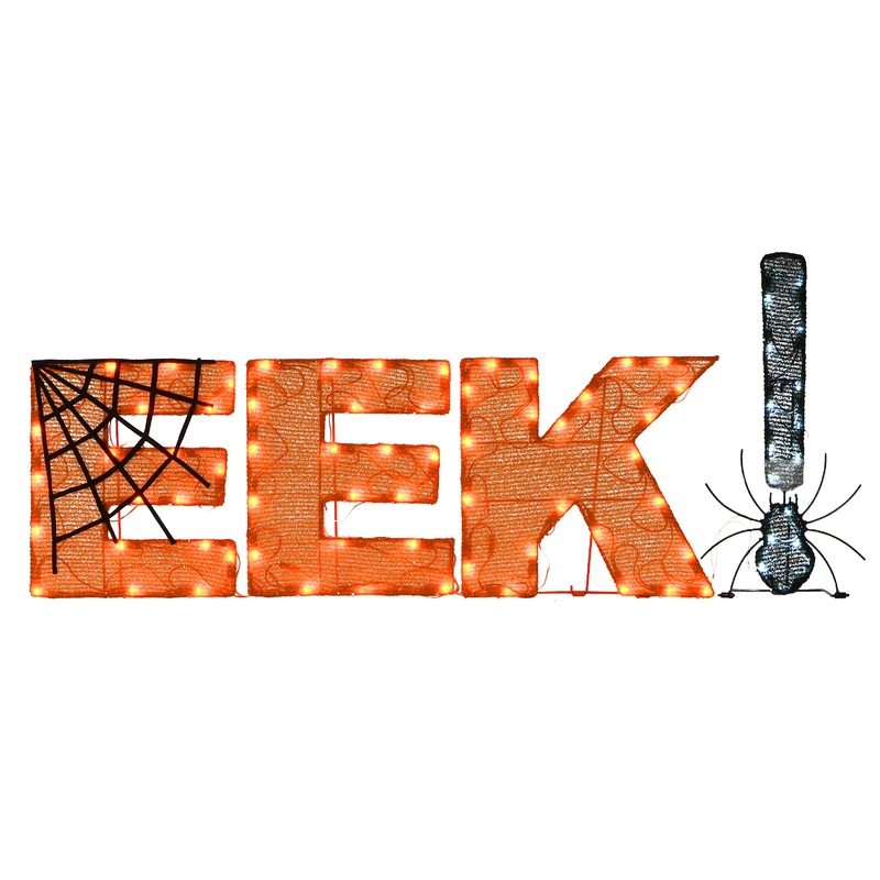 50 in. Halloween Pre-Lit EEK! Outdoor Sign with LED Lights, Plug-In