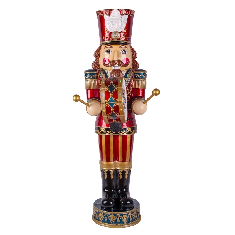 58 in. Animated Nutcracker with Multicolor Lights and Music, Plug-In