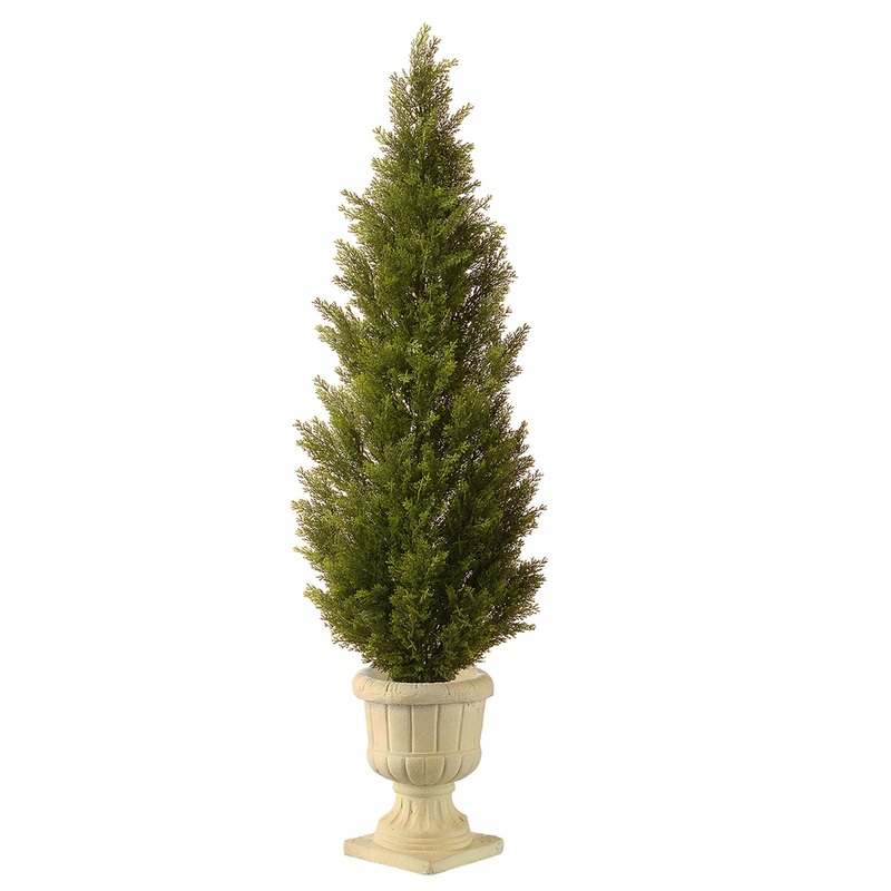 60 in. Arborvitae Topiary Tree in Decorative Urn
