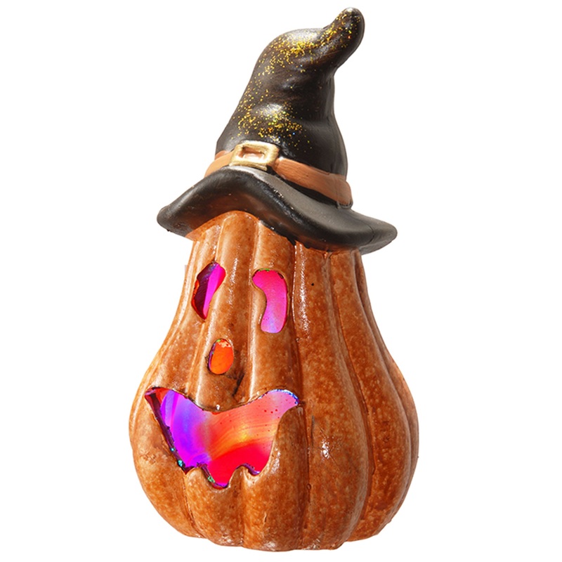 8 in. Halloween Jack O Lantern with LED Lights