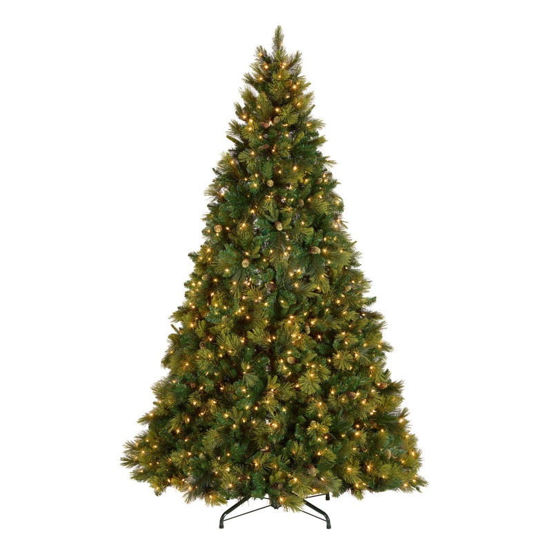 9 ft. Pre-Lit Carolina Pine Tree with Clear Lights with 900 Clear Lights