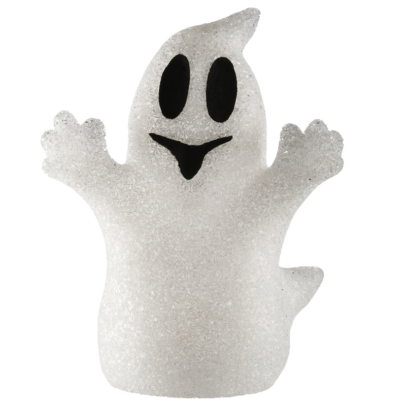 9 in. Halloween Changes Color White Ghost Decoration with LED Lights