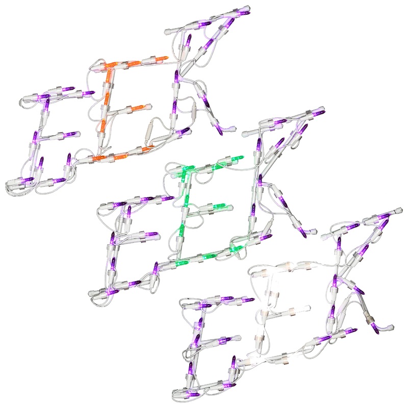 18 in. Halloween EEK Sign Lighted Sign Decoration with LED Lights