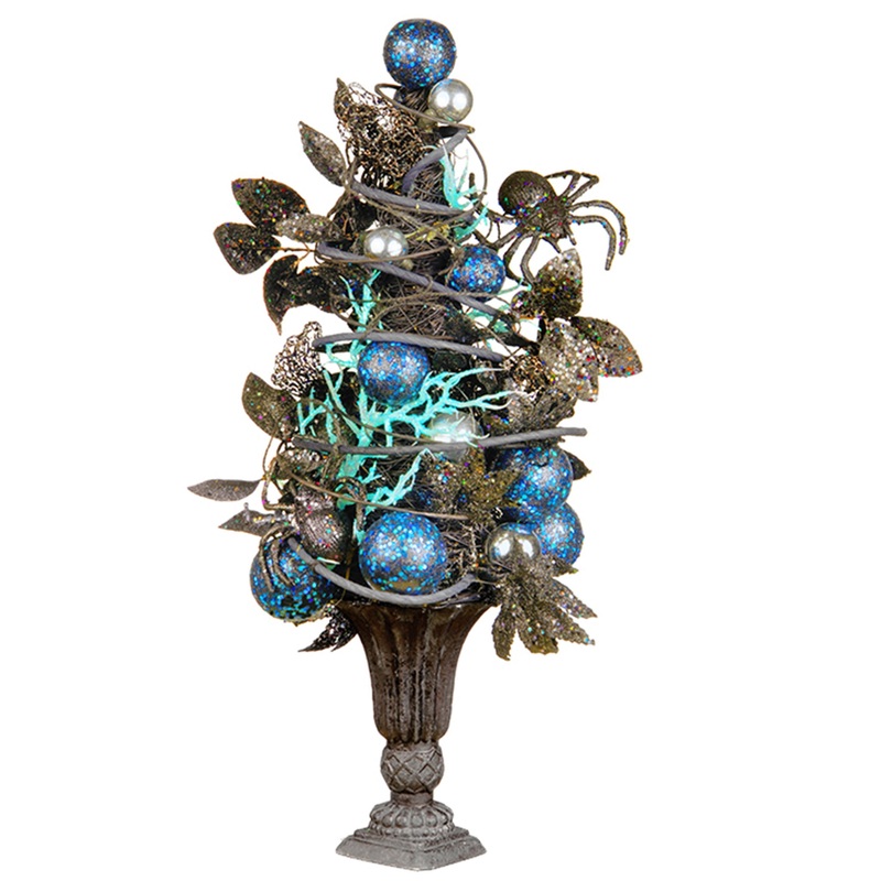 23 in. Halloween Ornament Tree in Urn Base