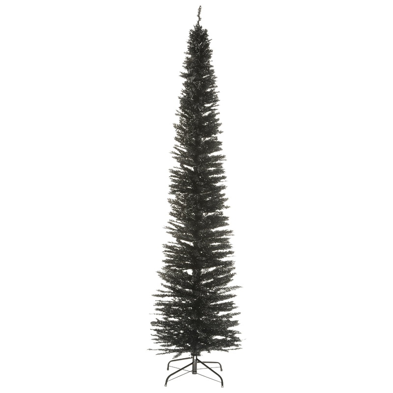 9 ft. Tinsel Collection Black Tree