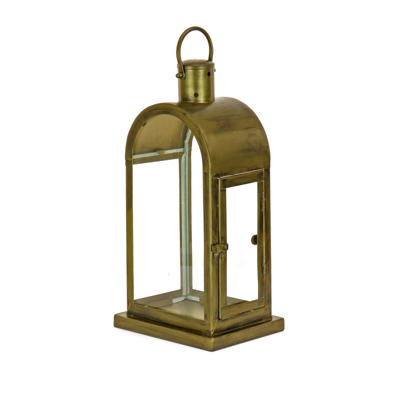 16 in. HGTV Home Collection Antique Bronze Arched Lantern, Small
