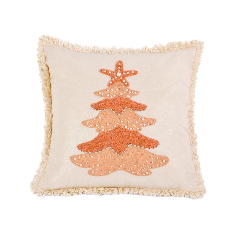 18 in. HGTV Home Collection Coastal Christmas Pillow