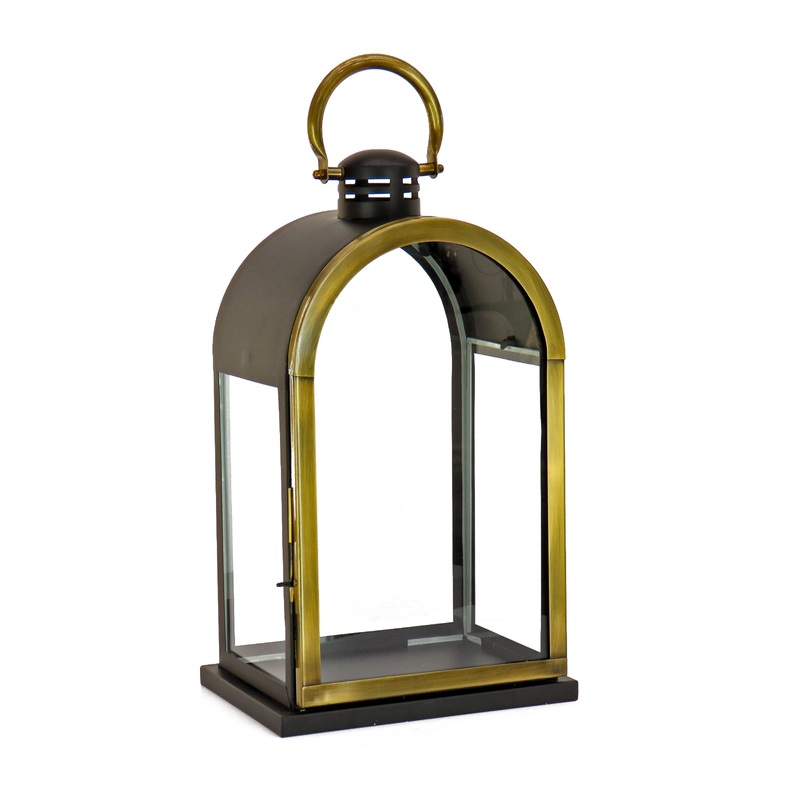 22 in. HGTV Home Collection Antique Bronze Dome Lantern, Large