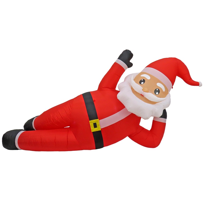 12 ft. Inflatable Prelit Relaxing Santa, Plug-In