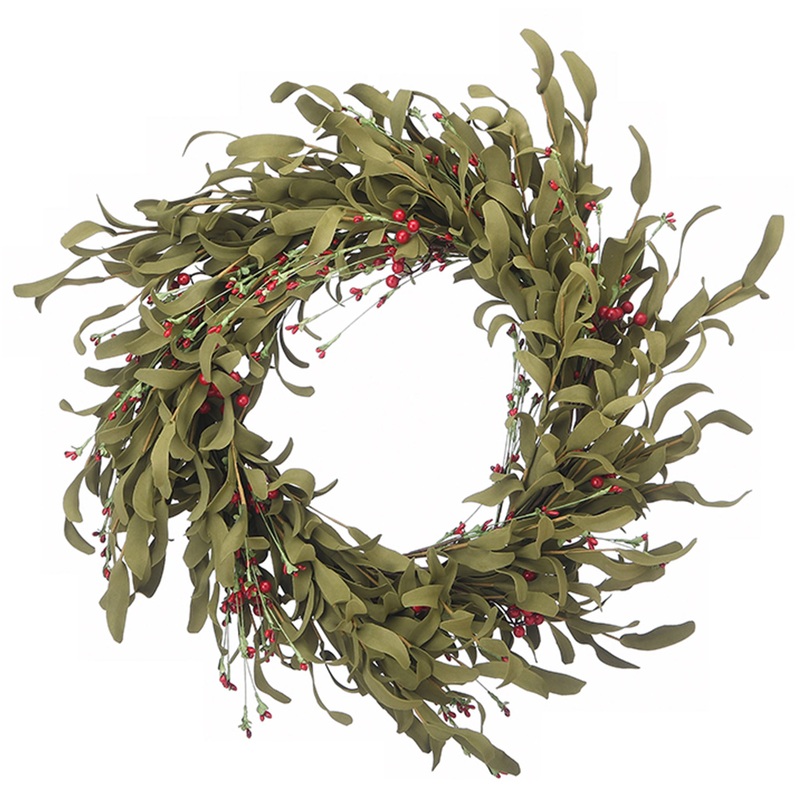 22 in. Fall Wreath with Assorted Grass, Berry Clusters