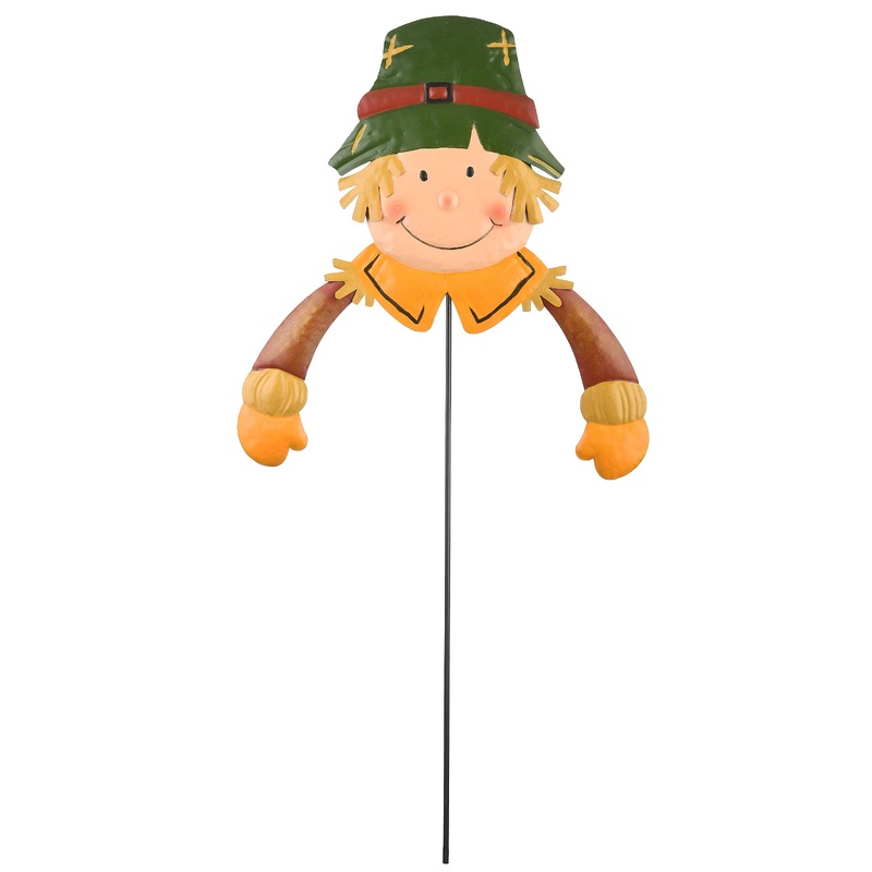 24 in. Scarecrow Boy Garden Stake Outdoor Fall Decoration