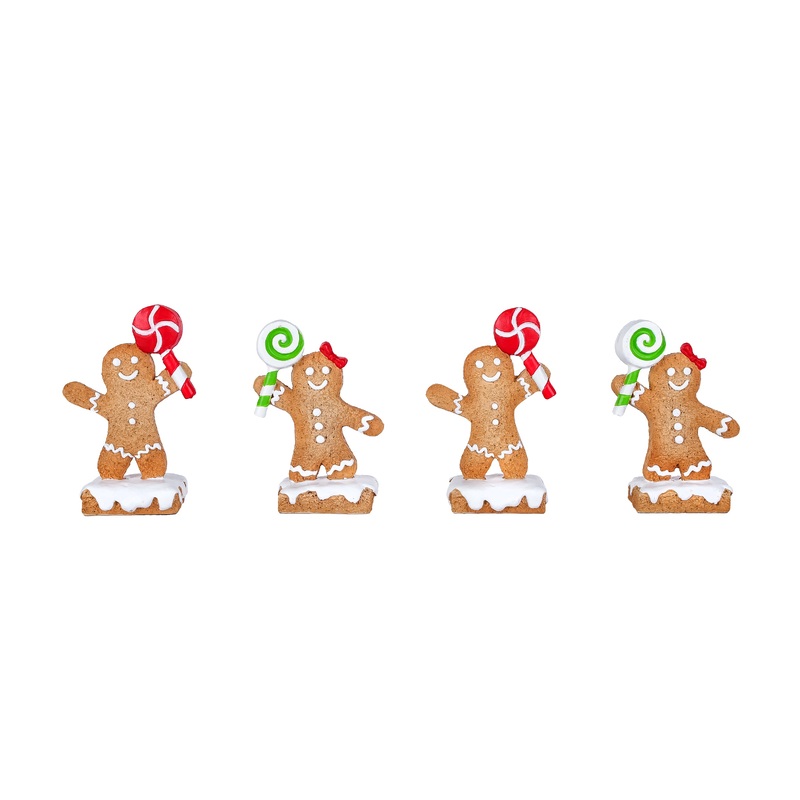 4-Piece Gingerbread Cookie Card Holders
