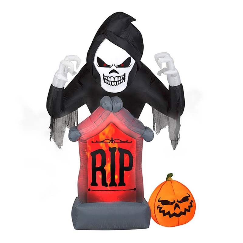 6 ft. Halloween Shaking Grim Reaper Inflatable and Animated Decoration, Plug-In