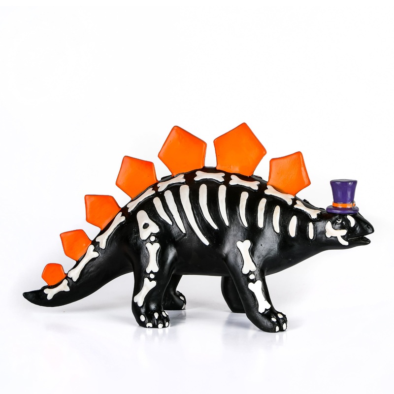 12 in. Halloween Stegosaurus Dinosaur Skeleton Tabletop Decoration
