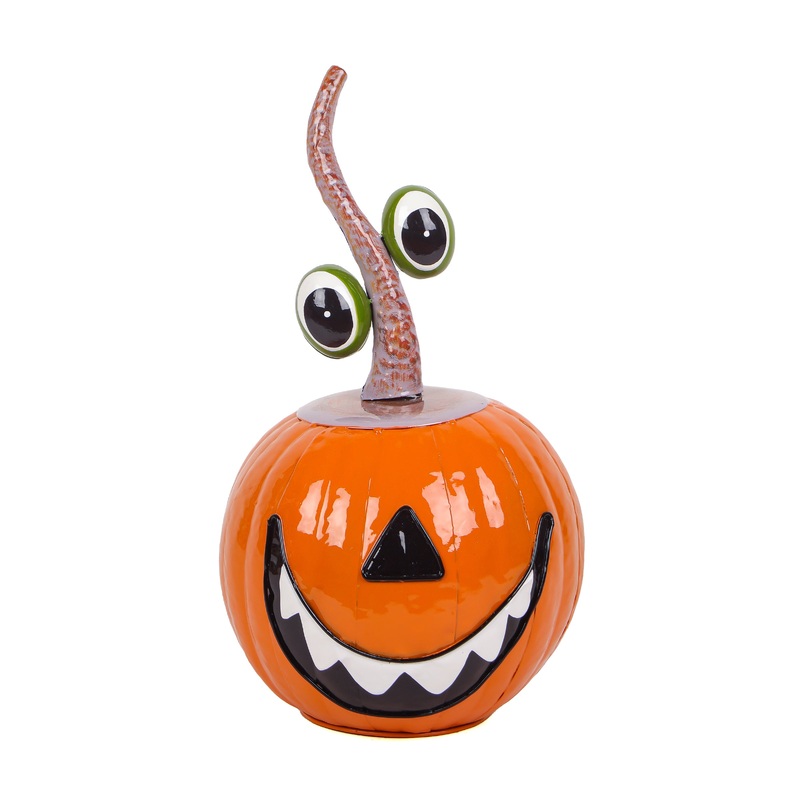 15 in. Halloween Floating Eyes Metal Pumpkin Decoration