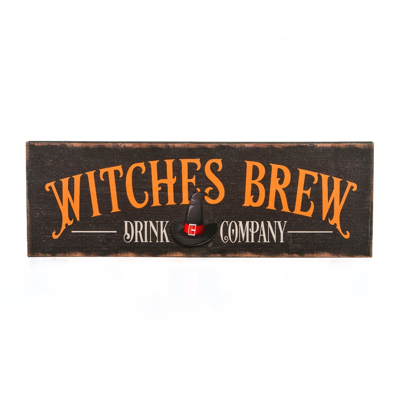 2 ft. Halloween Witches Brew Drink Company Hanging Wall Decoration