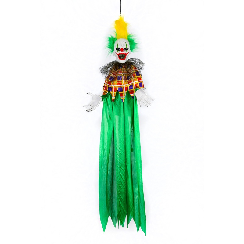 39 in. Halloween Pre-Lit Animated Scary Hanging Clown