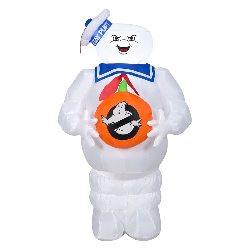42 in. Halloween Ghostbusters Marshmallow Man Inflatable Decoration, Plug-In