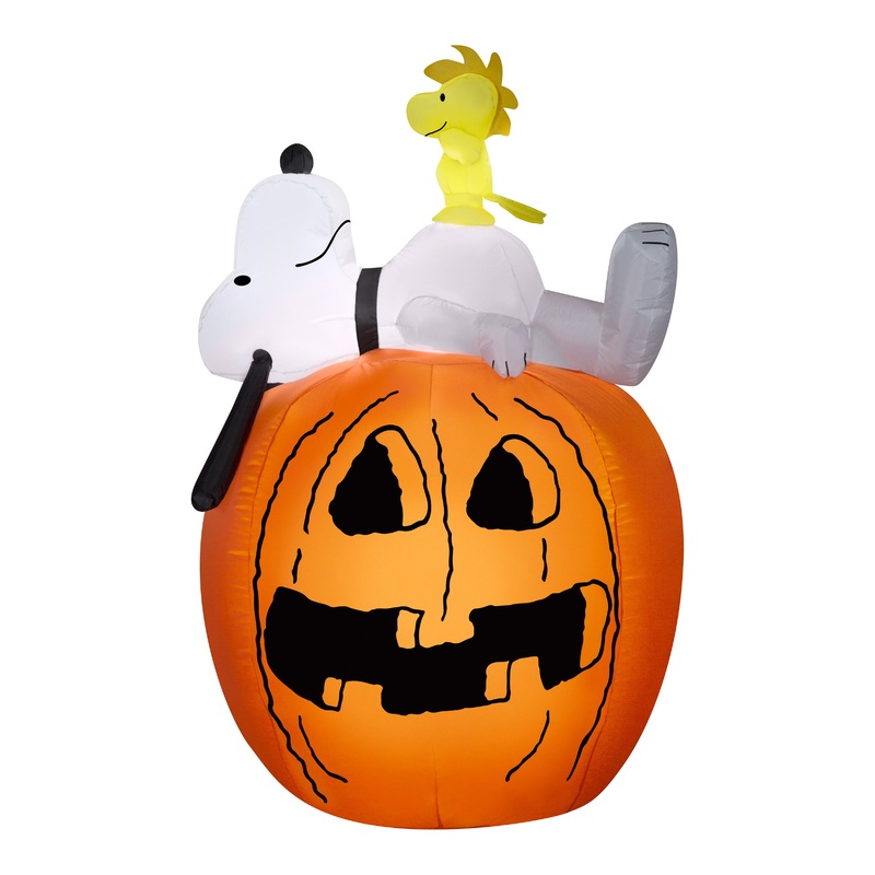 54 in. Halloween Snoopy and Woodstock Inflatable Decoration