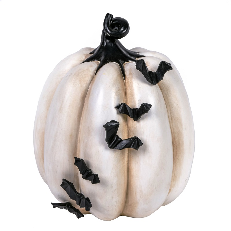 9 in. Halloween Crawling Bats Pumpkin Tabletop Decoration