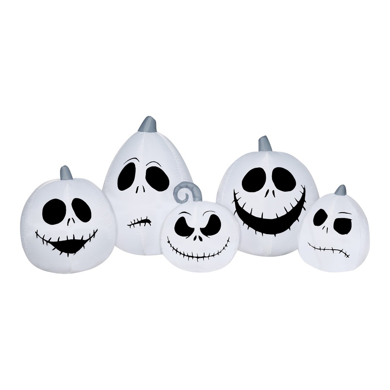 90 in. Halloween Jack Skellington Skulls Inflatable Decoration