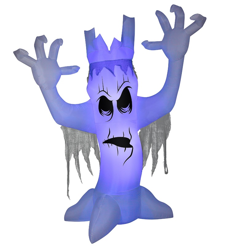 Halloween Inflatable Giant Haunted Tree, LED Lights, 12 Foot