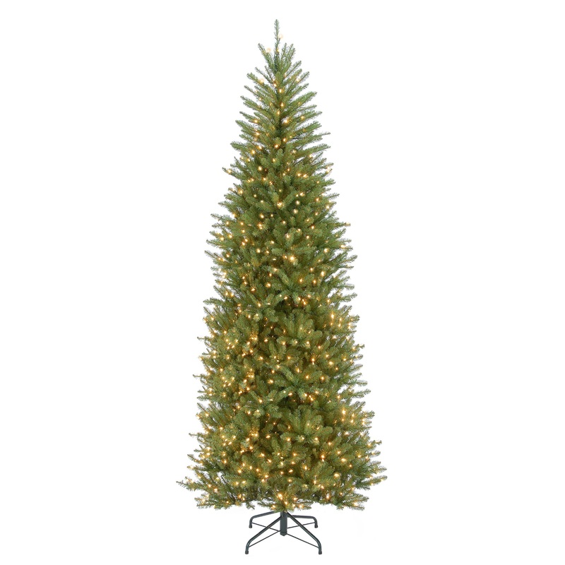 10 ft.Pre-Lit Dunhill Fir Slim Tree with Clear Lights, Plug-In