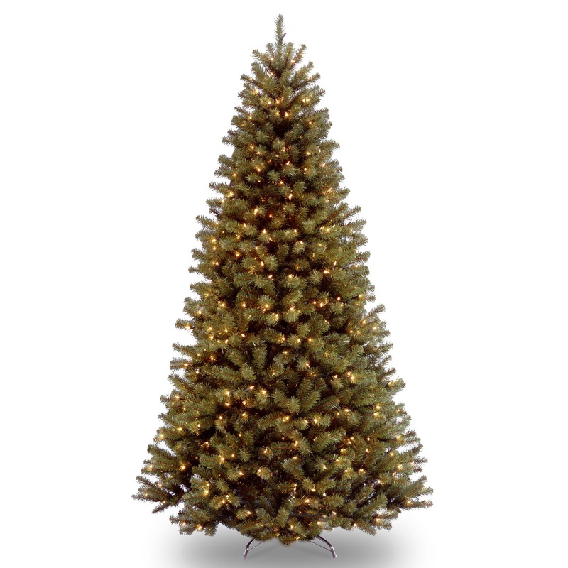 9 ft. Pre-Lit Aberdeen Blue Spruce Tree with Light Parade LED Lights, Plug-In