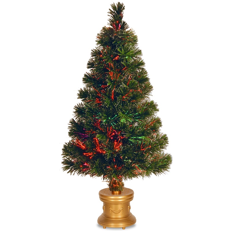 32 in. Pre-Lit Fiber Optic Evergreen Firework Tree