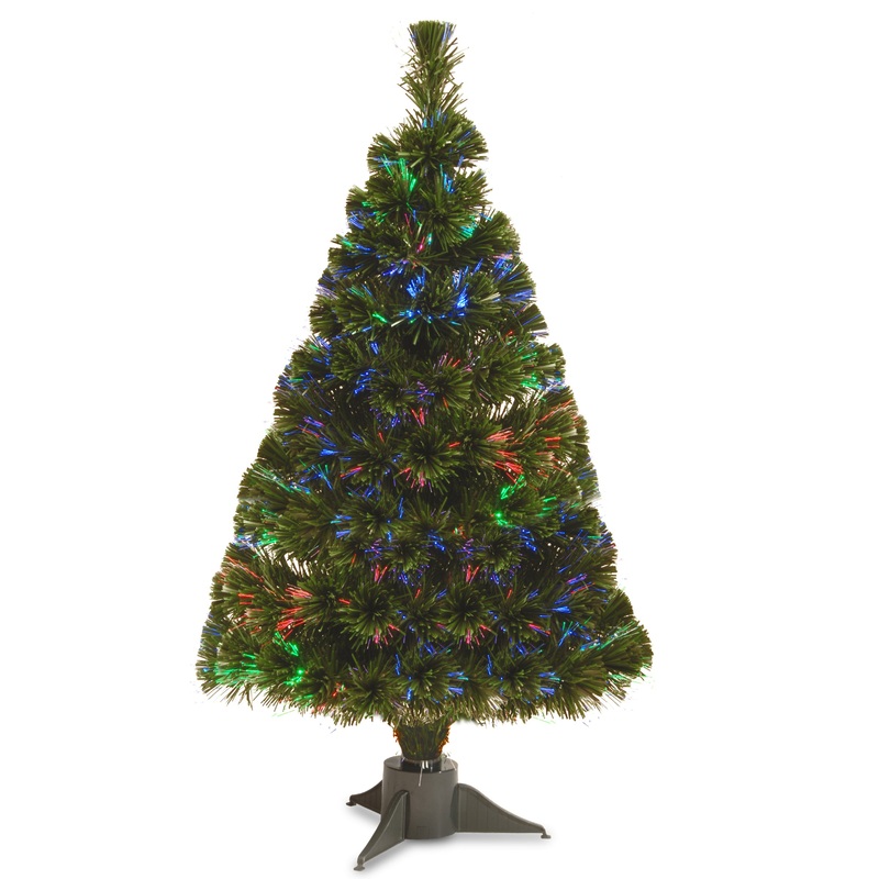 32 in. Pre-Lit Fiber Optic Ice Tree