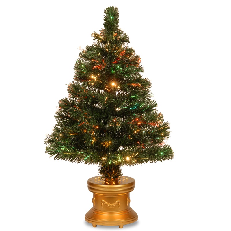 32 in. Pre-Lit Fiber Optic Radiance Firework Tree