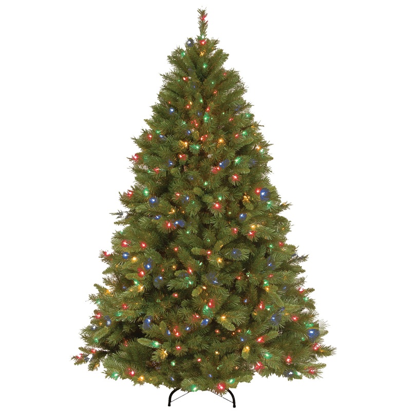 7.5 ft. Pre-Lit Winchester Pine Tree with Multicolor Lights, Plug-In
