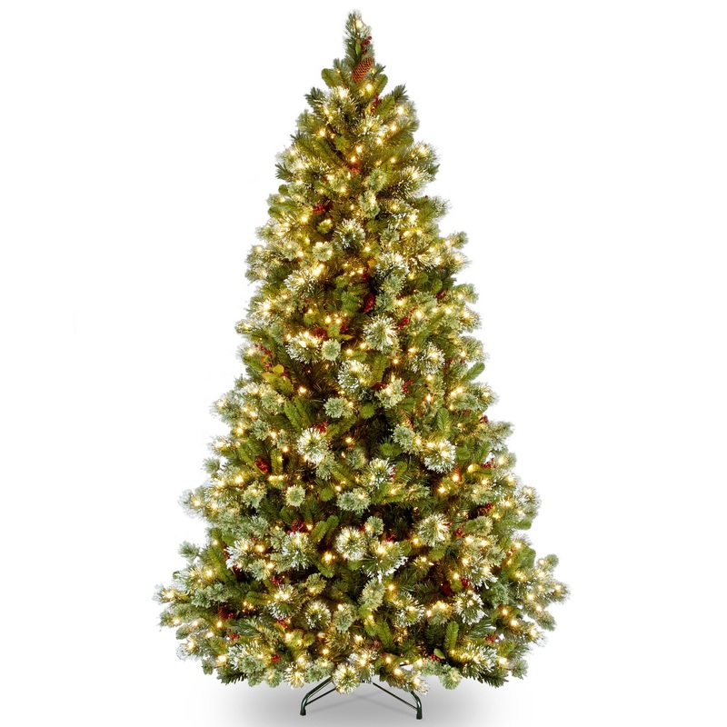 7.5 ft. Pre-Lit Wintry Pine Medium Tree with Clear Lights, Plug-In