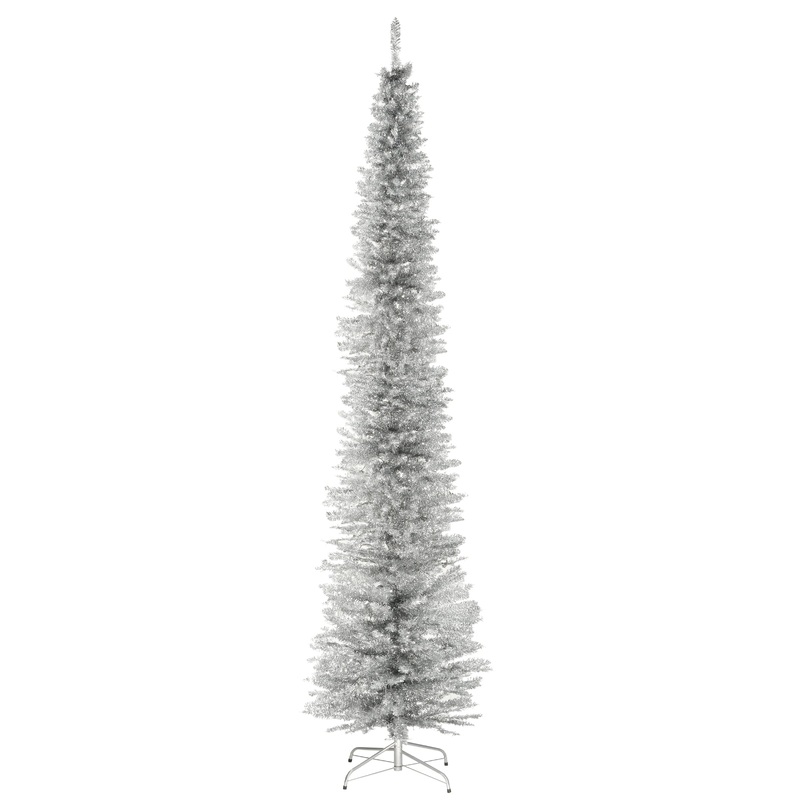 9 ft. Tinsel Collection Silver Tree