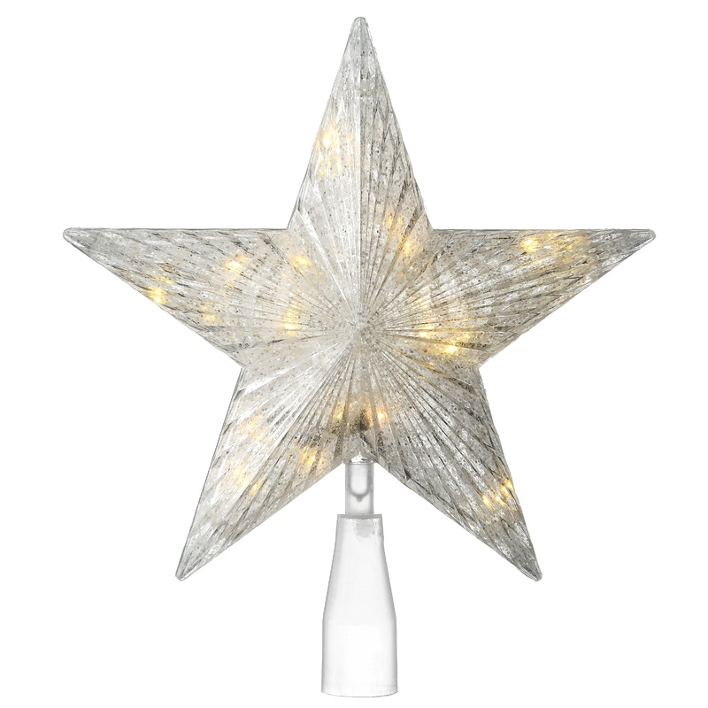 10 in. Tree Top Star for Artificial Trees with Dual Color Lights, Plug-In