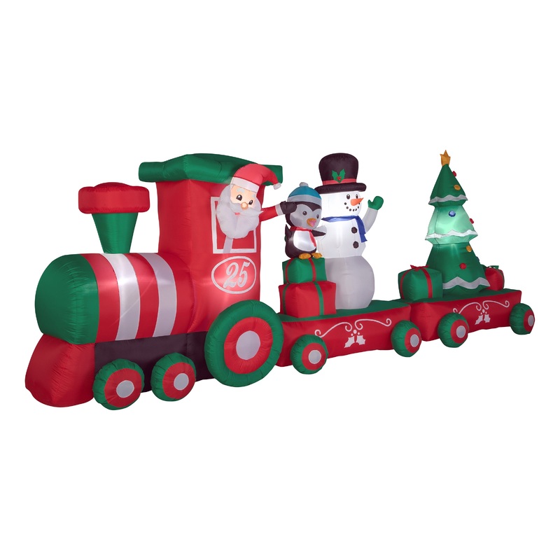16 ft. Inflatable Holiday Train with LED Lights, Plug-In