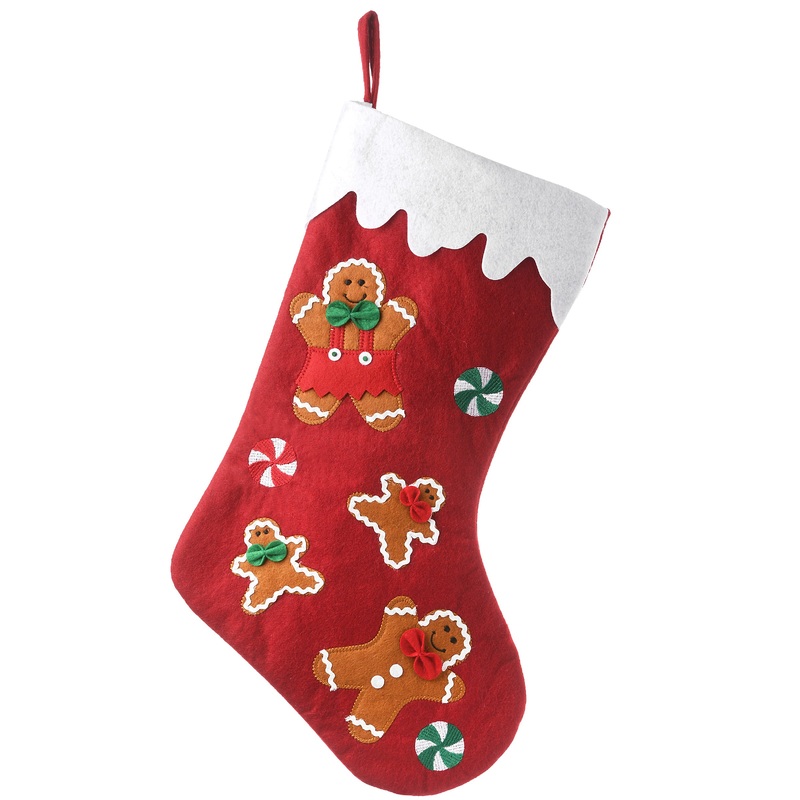 20 in. Be Merry Collection Gingerbread Stocking