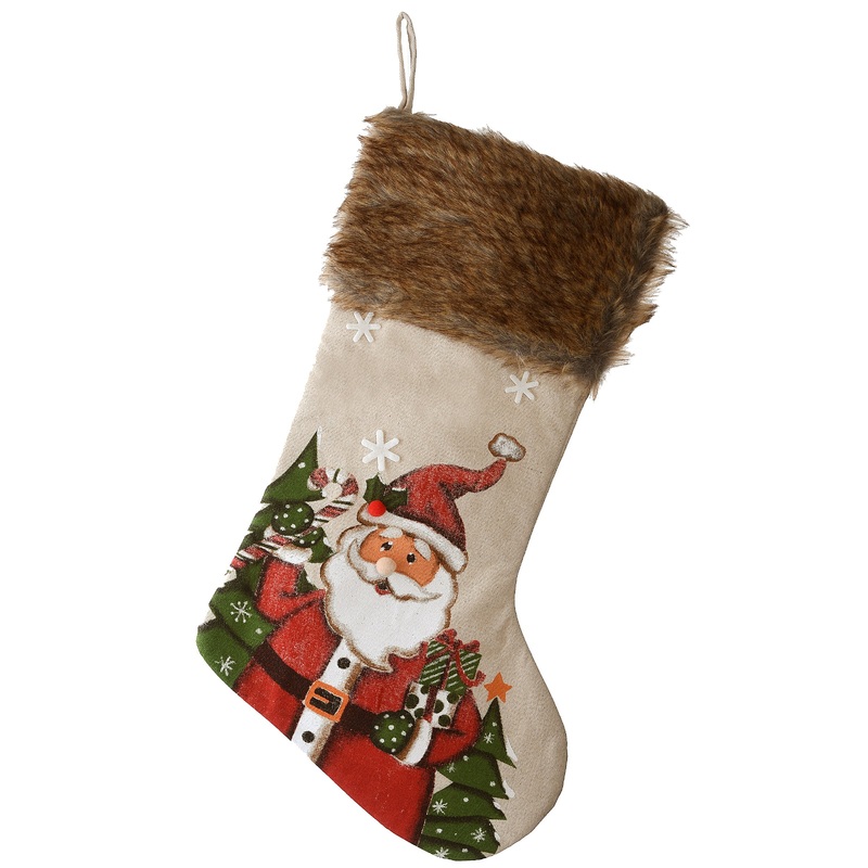 21 in. Rural Homestead Collection Santa Stocking