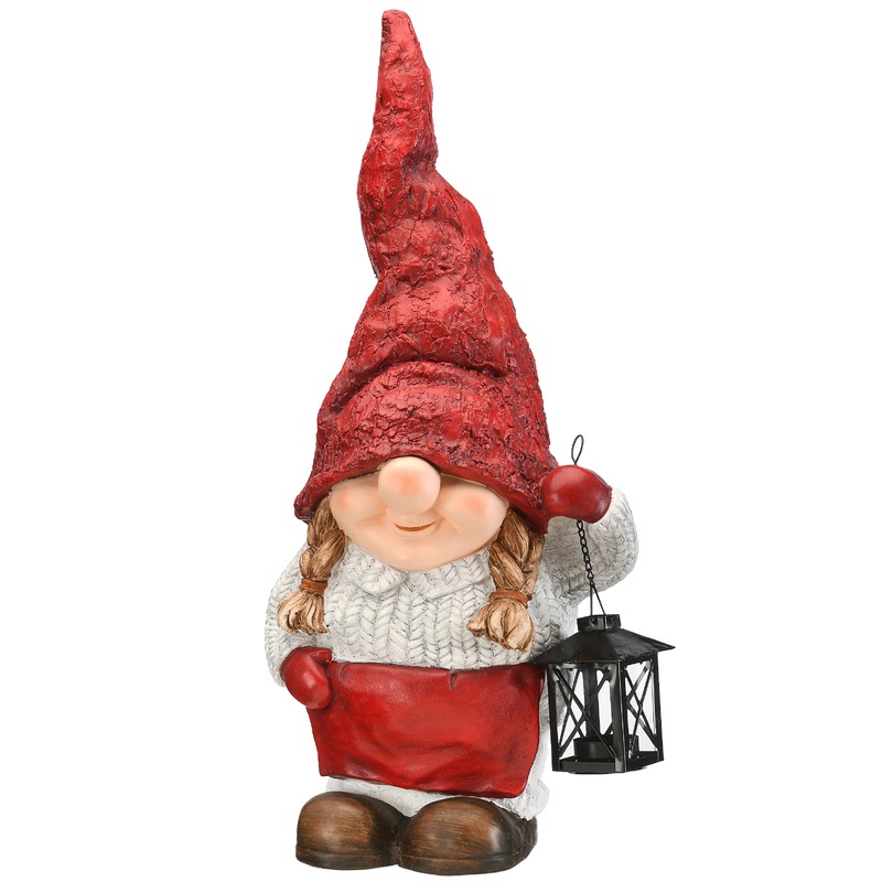 22 in. Female Gnome Candleholder