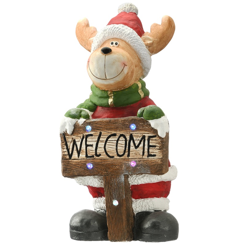 29 in. Lighted Reindeer Decor Piece