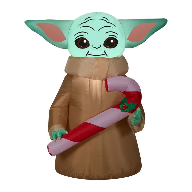 3.5 ft. Inflatable Baby Yoda with LED Lights, Plug-In