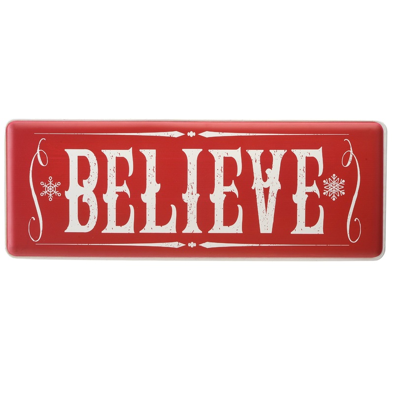 31 in. Believe Horizontal Holiday Wall Sign