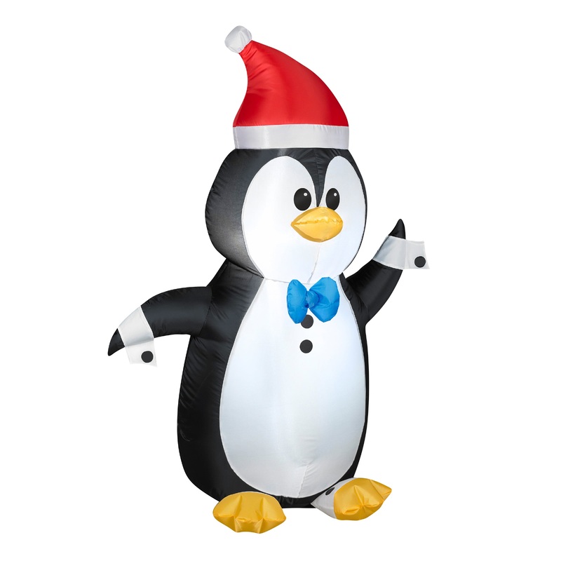 4 ft. Inflatable Waving Penguin with LED Lights, Plug-In