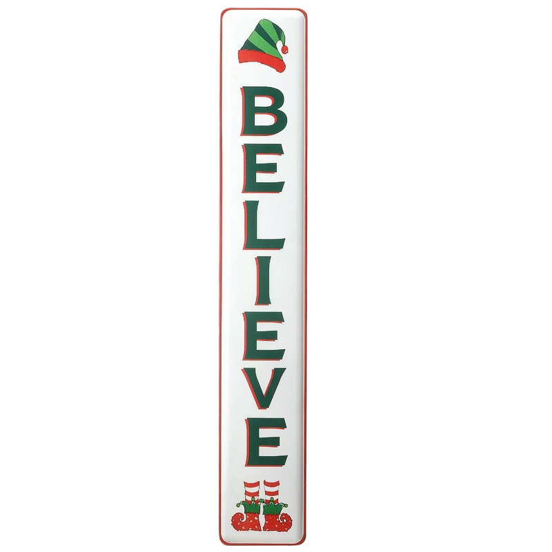 47 in. Believe Vertical Holiday Wall Sign