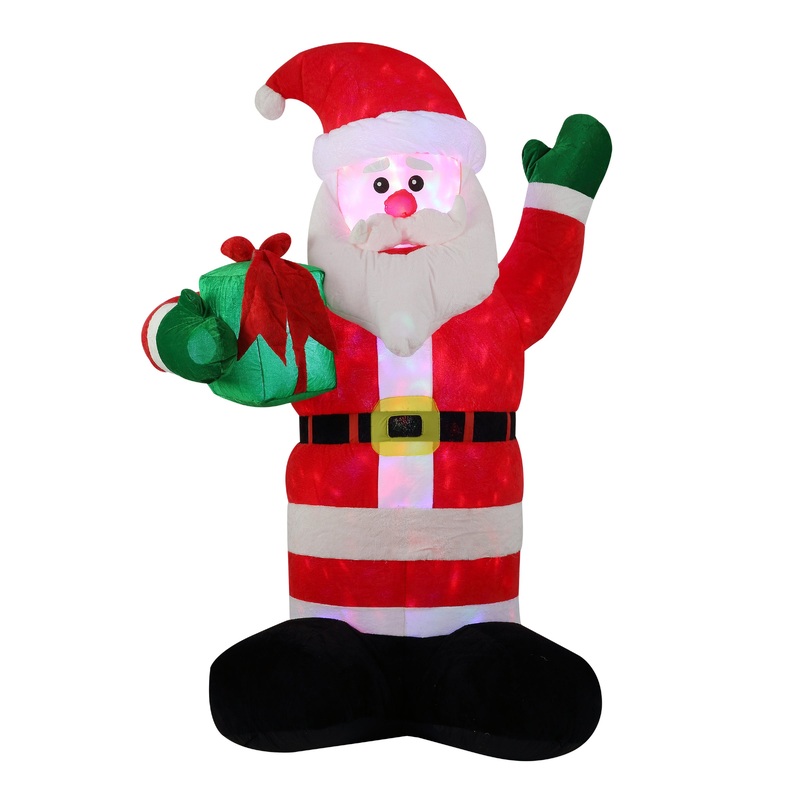 8 ft. Inflatable Santa with Gift with LED Lights