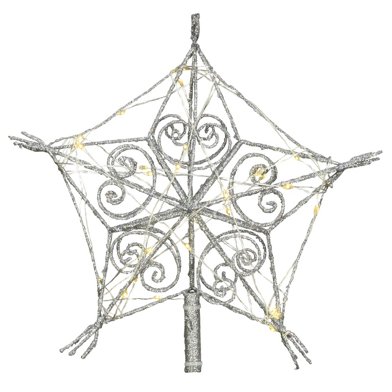 95 in. Snowflake Tree Top for Artificial Trees with Dual Color Lights